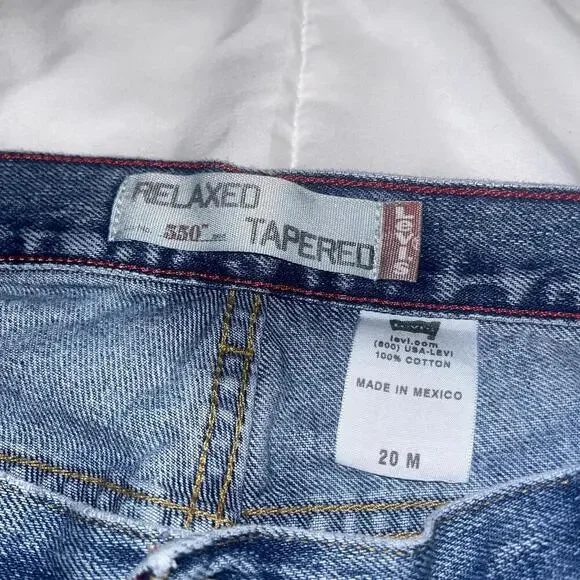 Vintage Levi's Relaxed Fit 550 Tapered Jeans Woman’s Size 20M Denim Jeans Pants - Picture 3 of 7